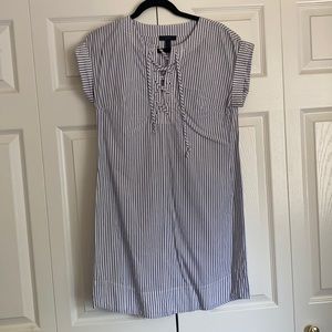 J crew striped shirt dress